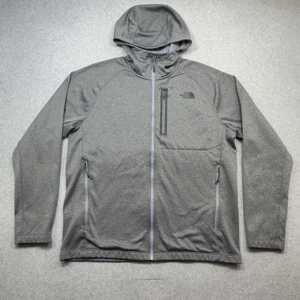 The North Face Canyonlands Hoodie Jacket Mens XL Gray Fleece Lined Zip Jacket